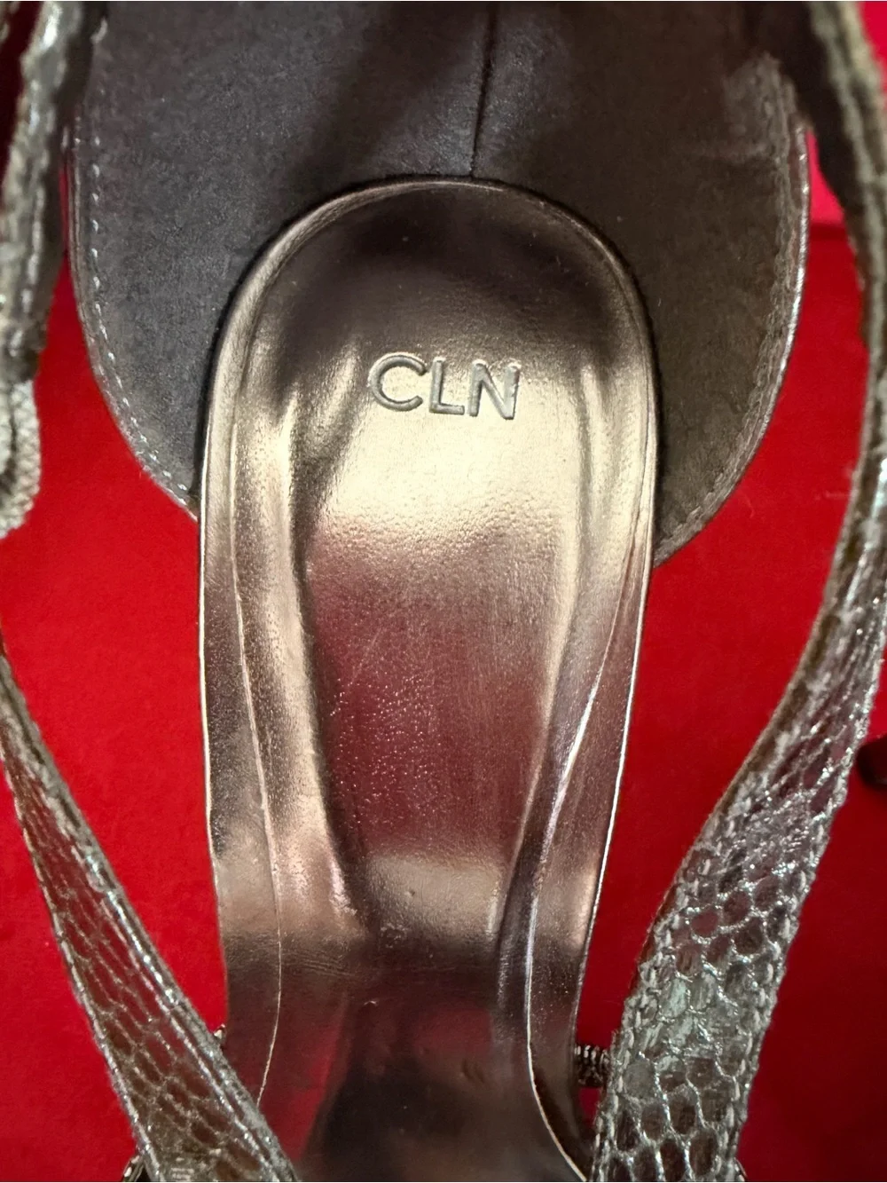 Metallic Silver Strappy High Heel Sandals -